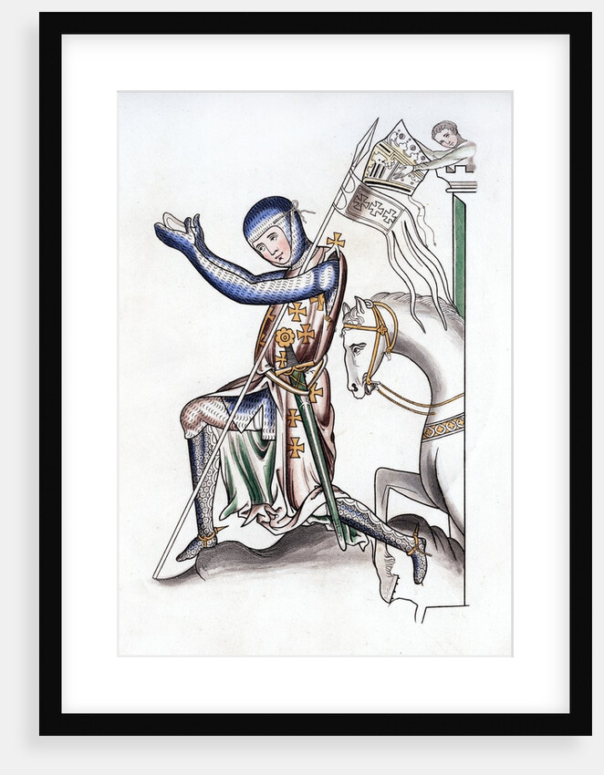 Knight wearing chain mail by Anonymous