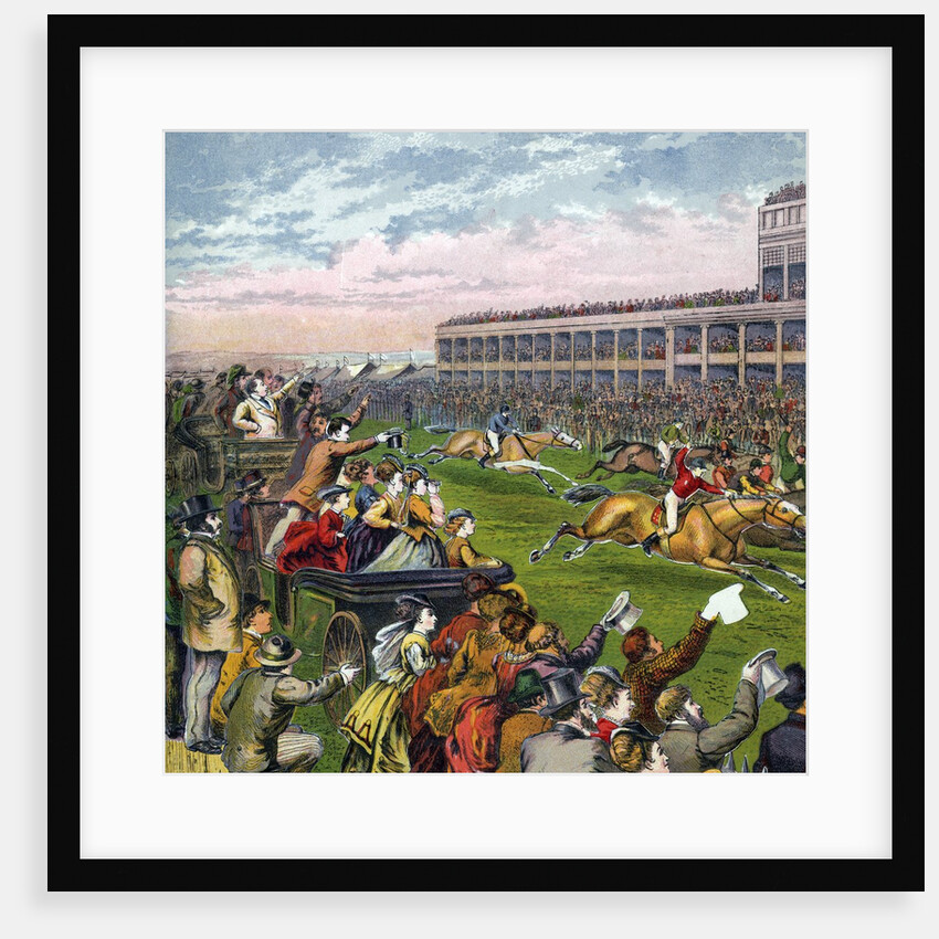 Horse race at Epsom Derby by Anonymous
