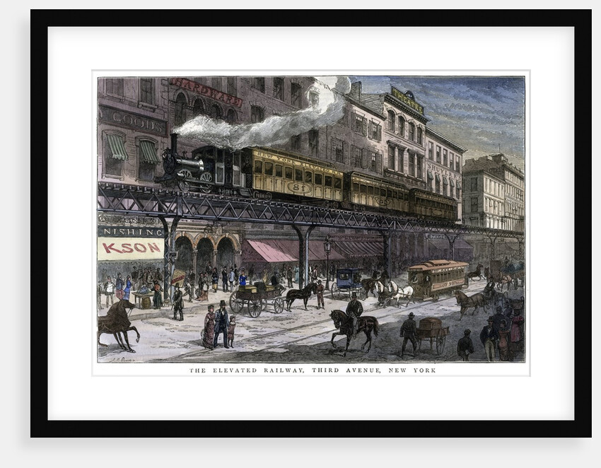 The Elevated Railway, Third Avenue, New York by Anonymous