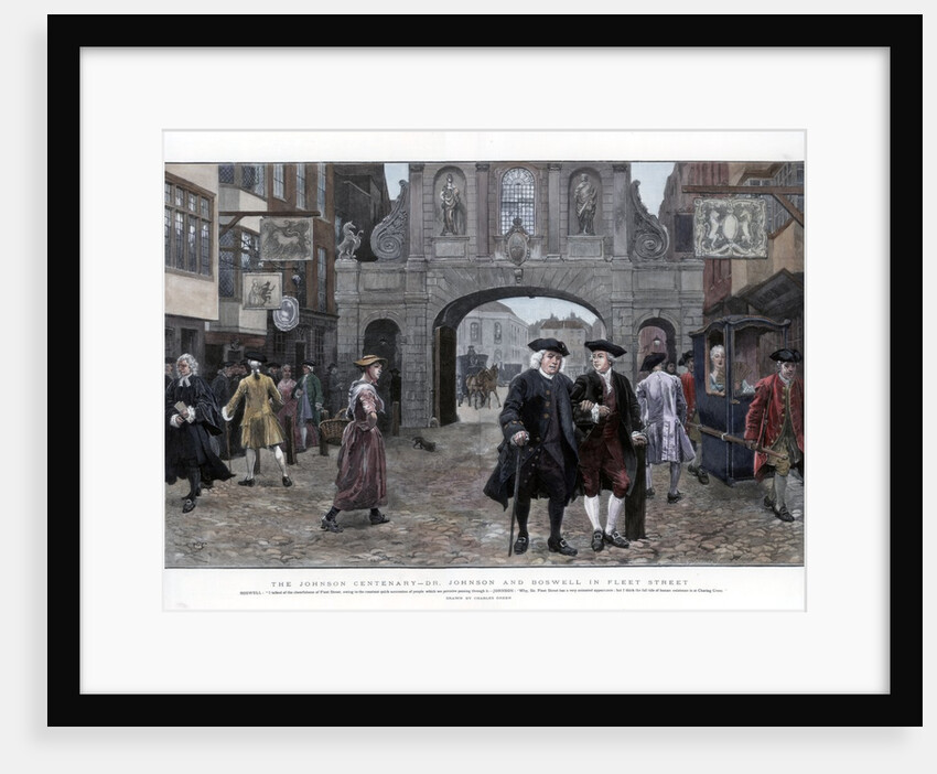 Samuel Johnson and James Boswell in Fleet Street by Anonymous