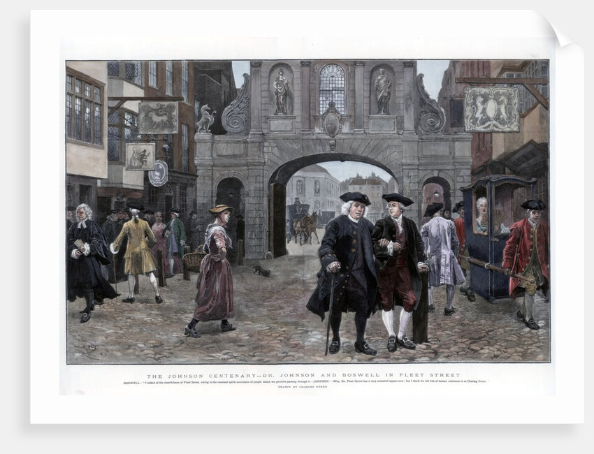 Samuel Johnson and James Boswell in Fleet Street by Anonymous