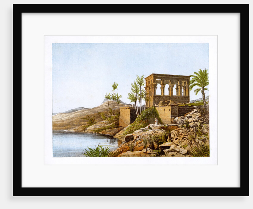Egyptian temple by the Nile River by Anonymous
