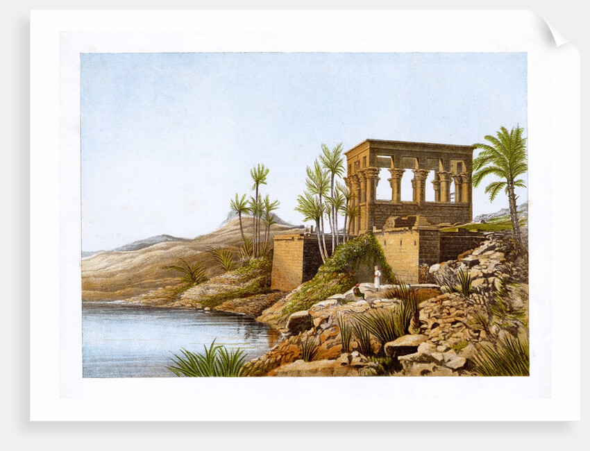 Egyptian temple by the Nile River by Anonymous
