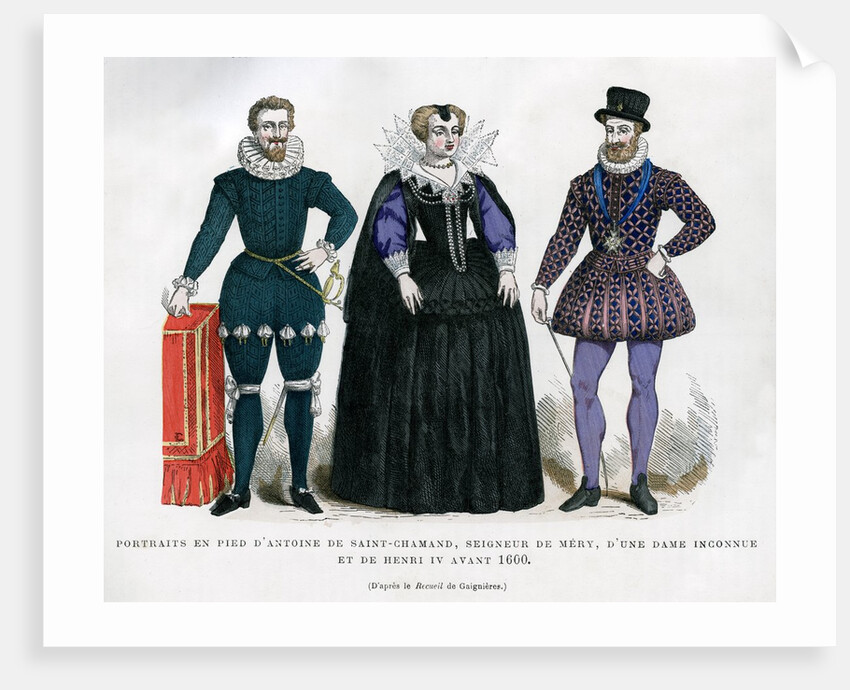 Portrait of Antoine de Saint-Chamand, an unknown lady and Henry IV of France by Anonymous