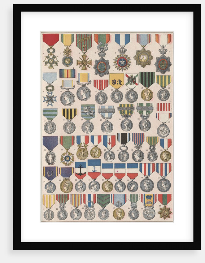 Variety of military medals by Anonymous
