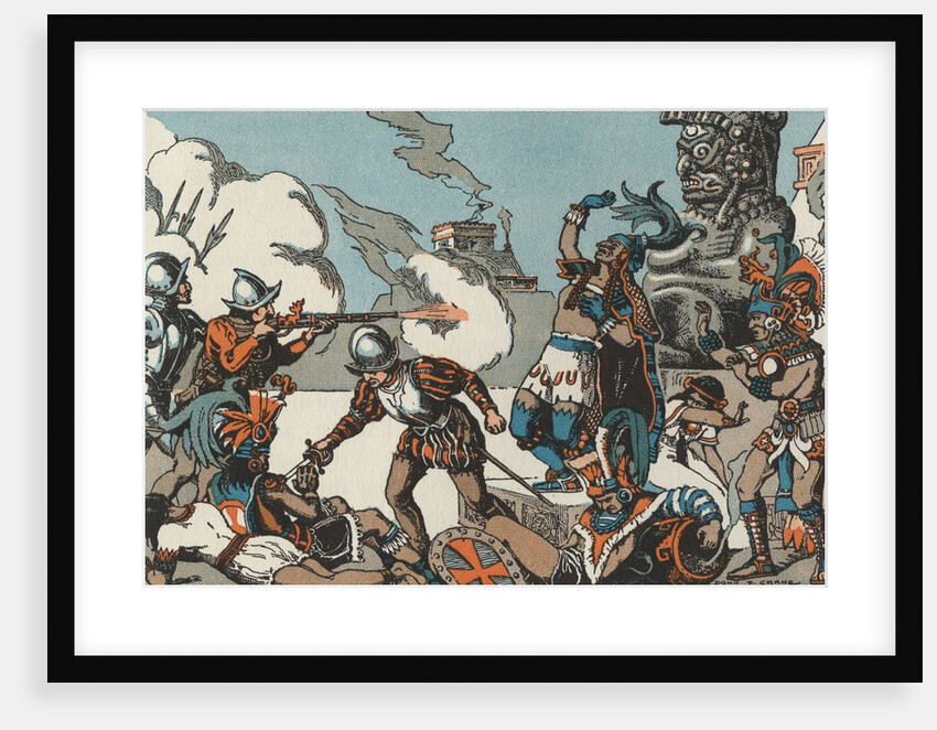 Pedro de Alvarado attacks Aztecs by Anonymous