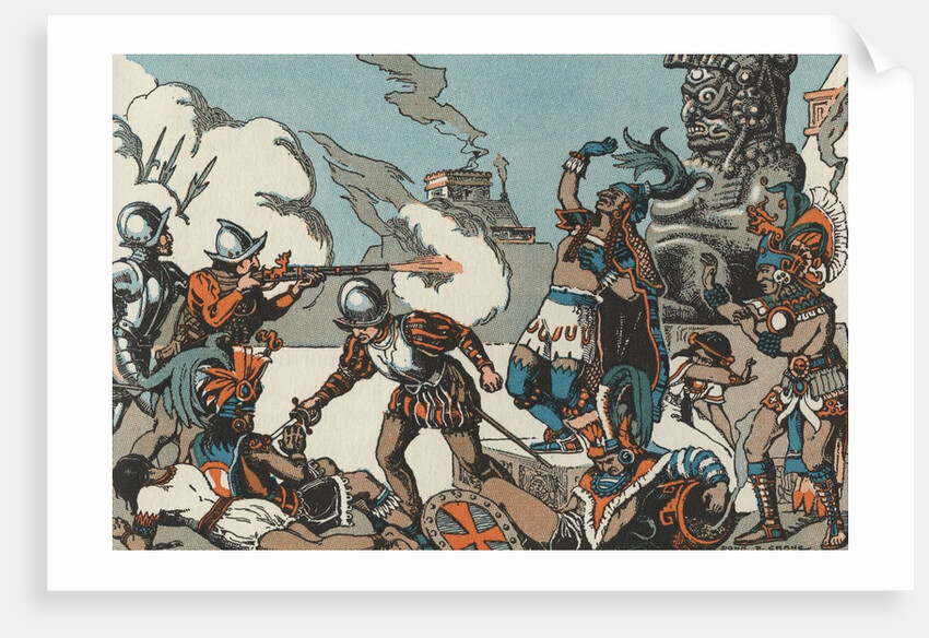 Pedro de Alvarado attacks Aztecs by Anonymous