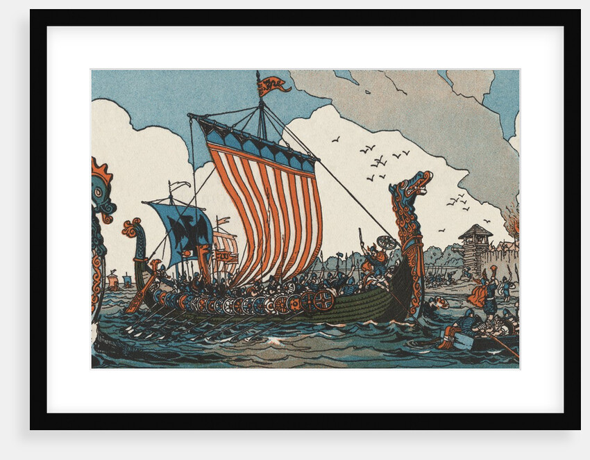 Viking Dragon Ship Norse Battle by Anonymous
