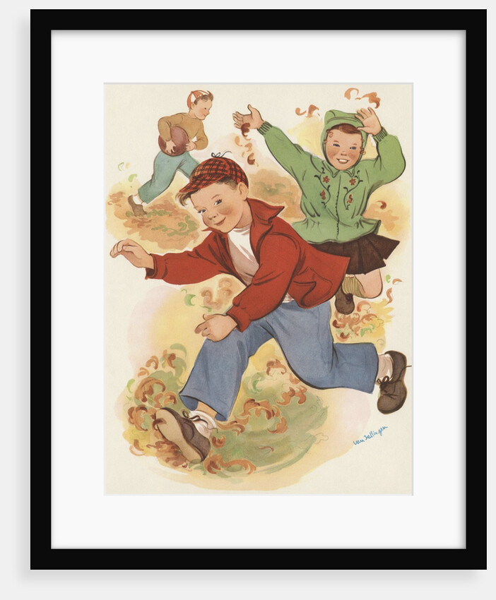 Children playing outside by Anonymous