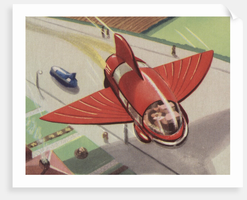 Rocket with space wings by Anonymous