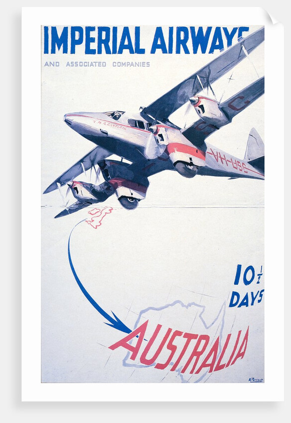 Imperial Airways to Australia poster by Anonymous