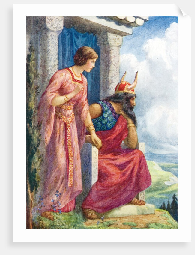 Odin and Frigga in Asgard by Anonymous