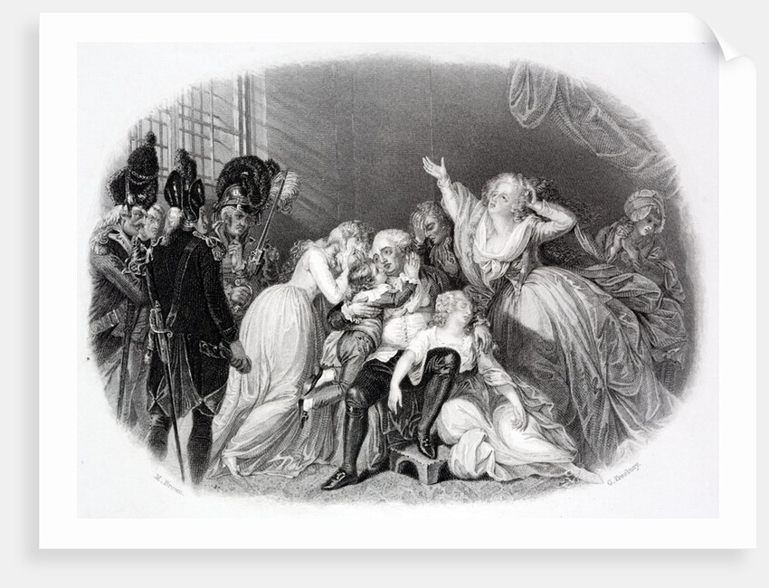 The last audience of Louis XVI and his family by Anonymous