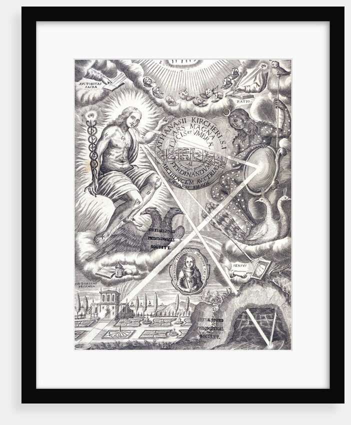 Frontispiece from book by Athanasius Kircher