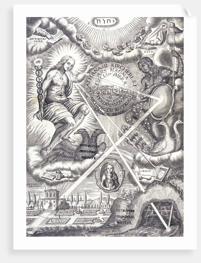 Frontispiece from book by Athanasius Kircher