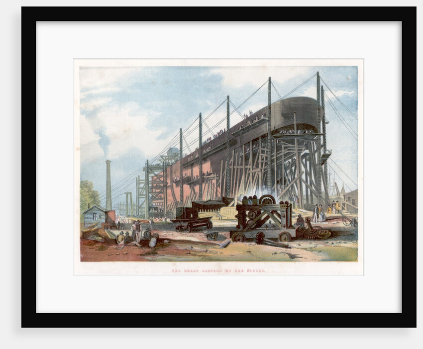 Great Eastern on the stocks by Anonymous