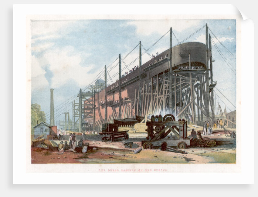 Great Eastern on the stocks by Anonymous
