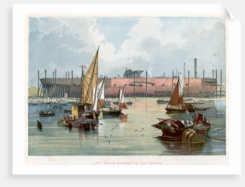 Great Eastern on the stocks by Anonymous