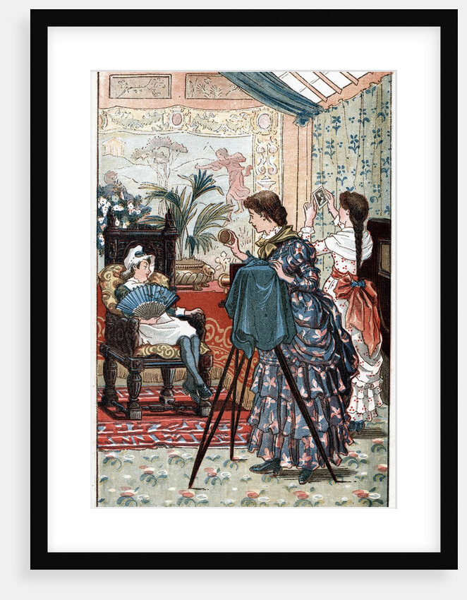 Woman photographer in her studio by Anonymous