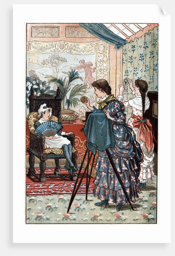 Woman photographer in her studio by Anonymous