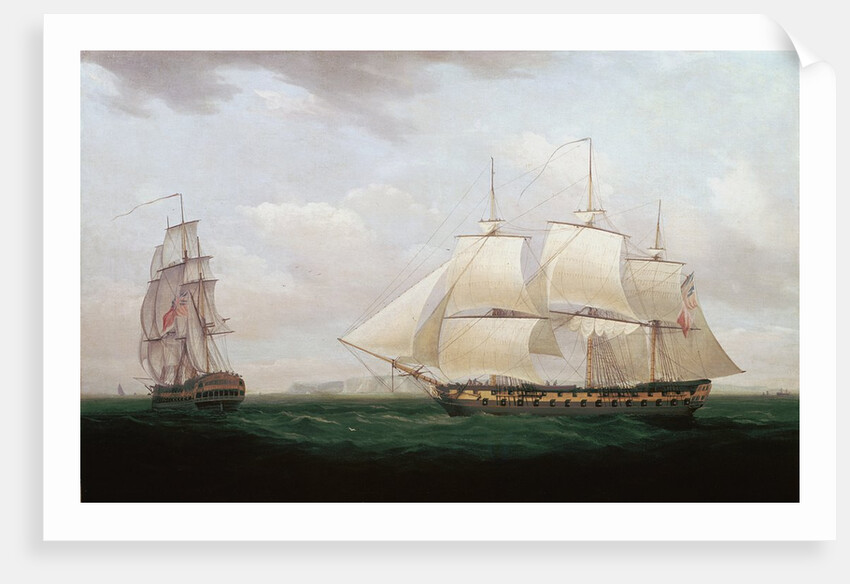 Two East Indiamen off a Coast by Anonymous