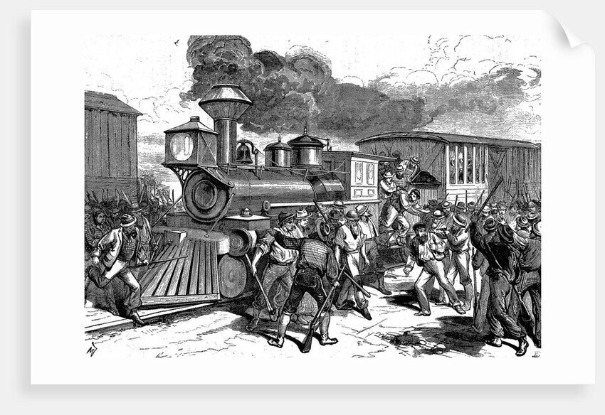 Riot by railroad workers by Anonymous