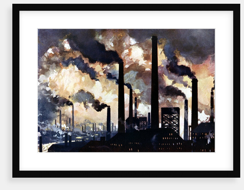 Factory chimneys in Sheffield by Anonymous
