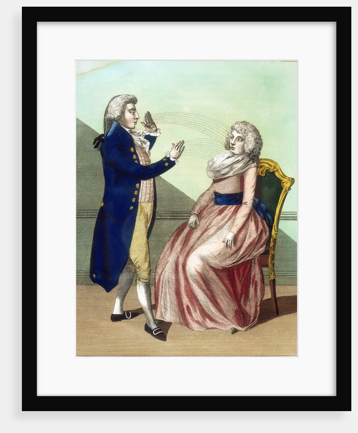 Hypnotist mesmerising a patient by Anonymous