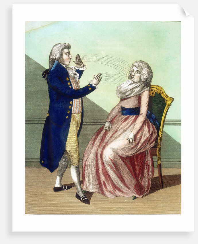 Hypnotist mesmerising a patient by Anonymous