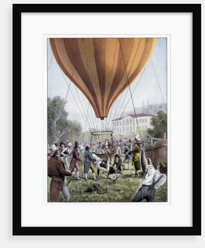 Joseph Louis Gay-Lussac's hot air balloon ascent by Anonymous