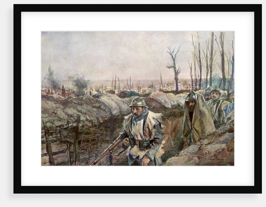 A French Trench in the Village of Souchez by Anonymous