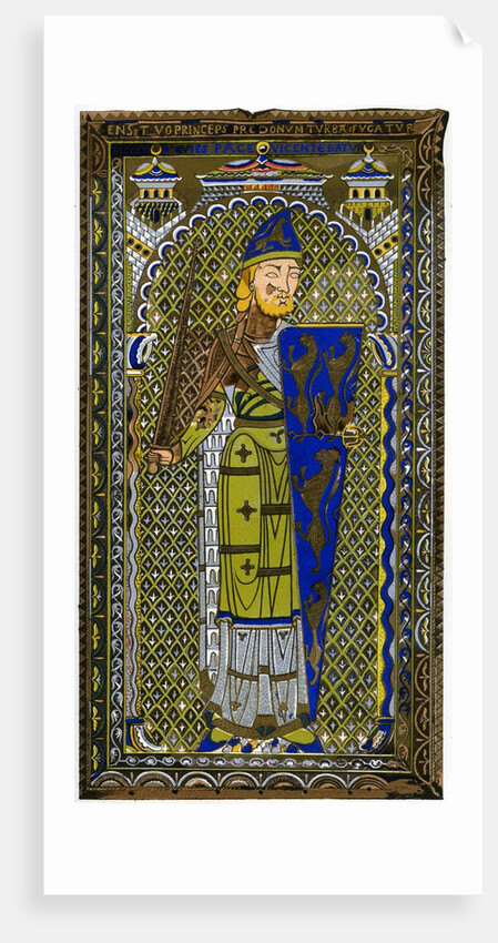 Representation of the enamel effigy of Geoffrey V on his tomb at Le Mans Cathedral by Anonymous