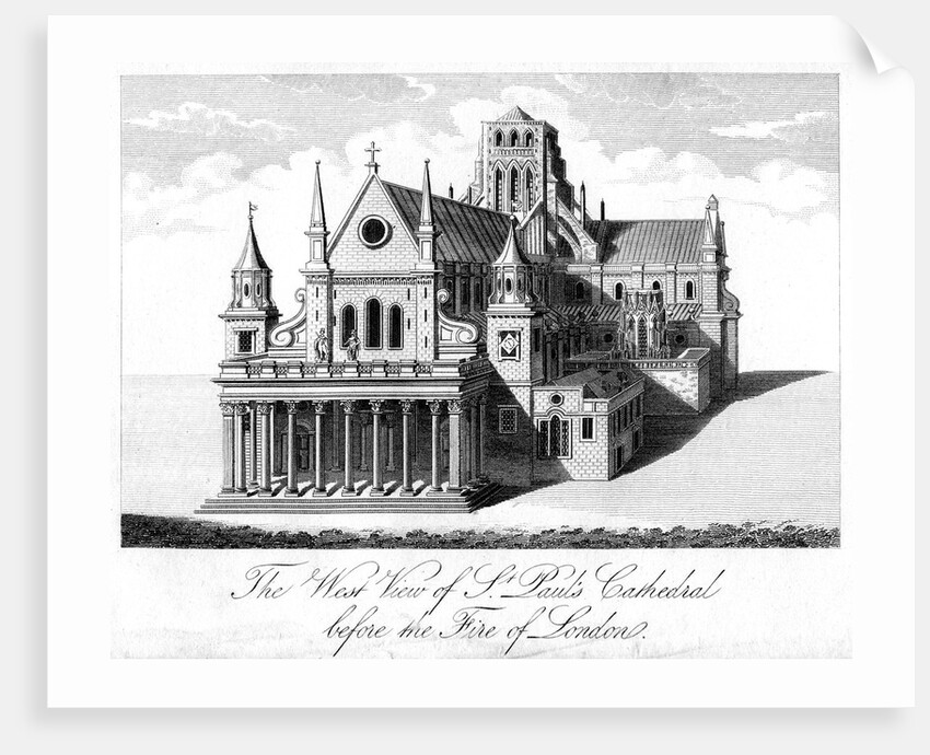 St. Paul's Cathedral as it appeared before the Fire of London by Anonymous