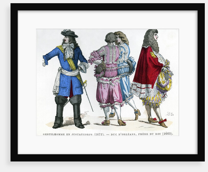 Gentlemen's costume and the Duke of Orleans, brother to King Louis XIV by Anonymous