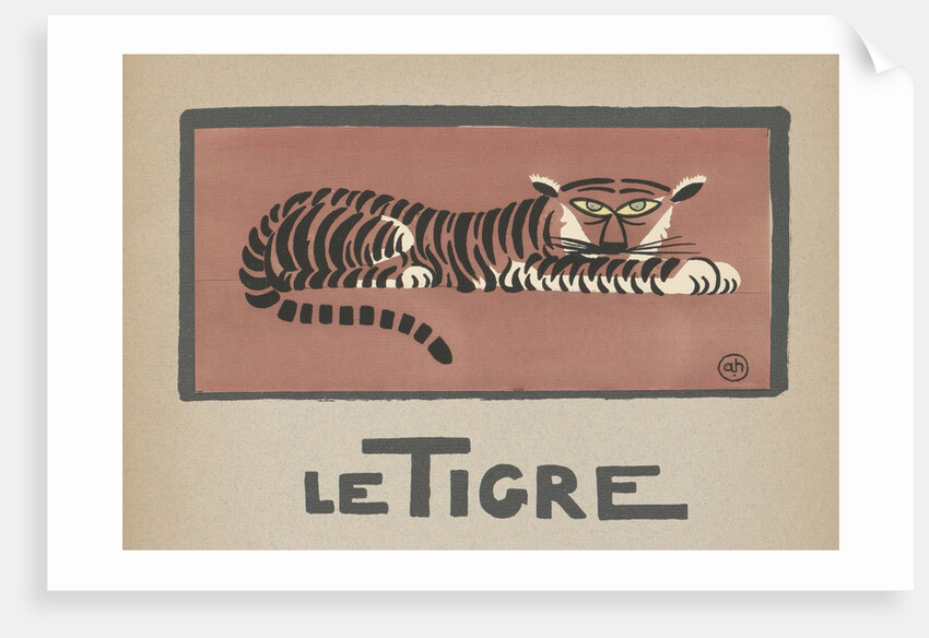 Resting tiger by Anonymous