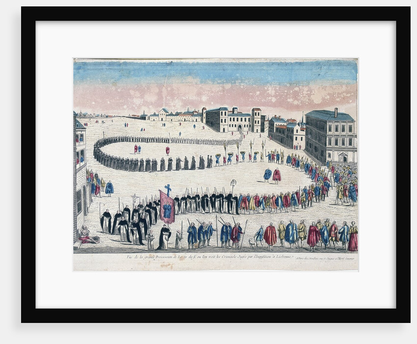 Procession of criminals sentenced by Inquisition of Lisbon by Anonymous