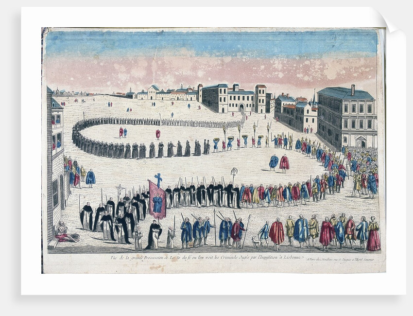 Procession of criminals sentenced by Inquisition of Lisbon by Anonymous