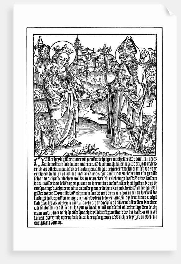 St. Dionysius praying to the Virgin and Child by Anonymous