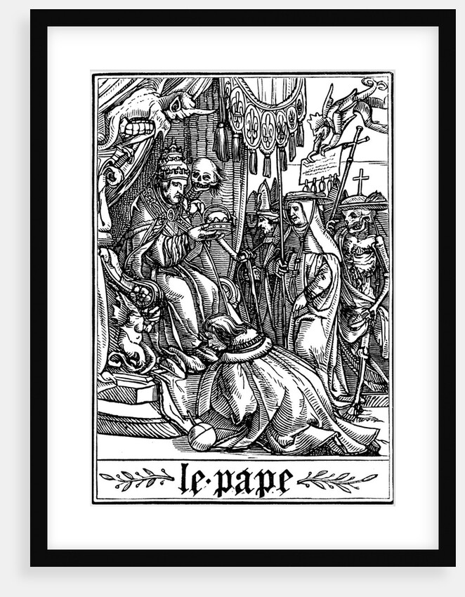 The Pope visited by Death by Hans Holbein The Younger