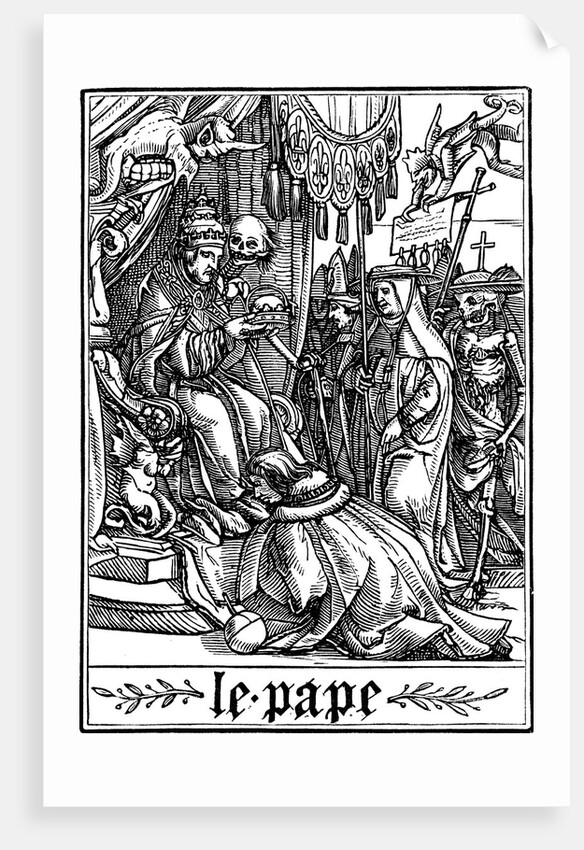 The Pope visited by Death by Hans Holbein The Younger