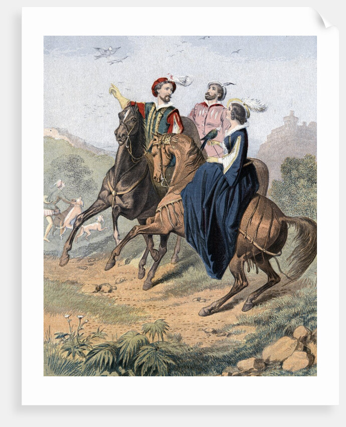 Tudor falconry by Anonymous