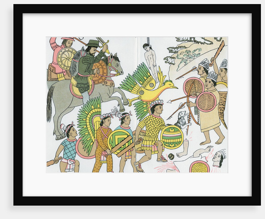 Battle between Nuno de Guzman and inhabitants of Michuacan by Anonymous