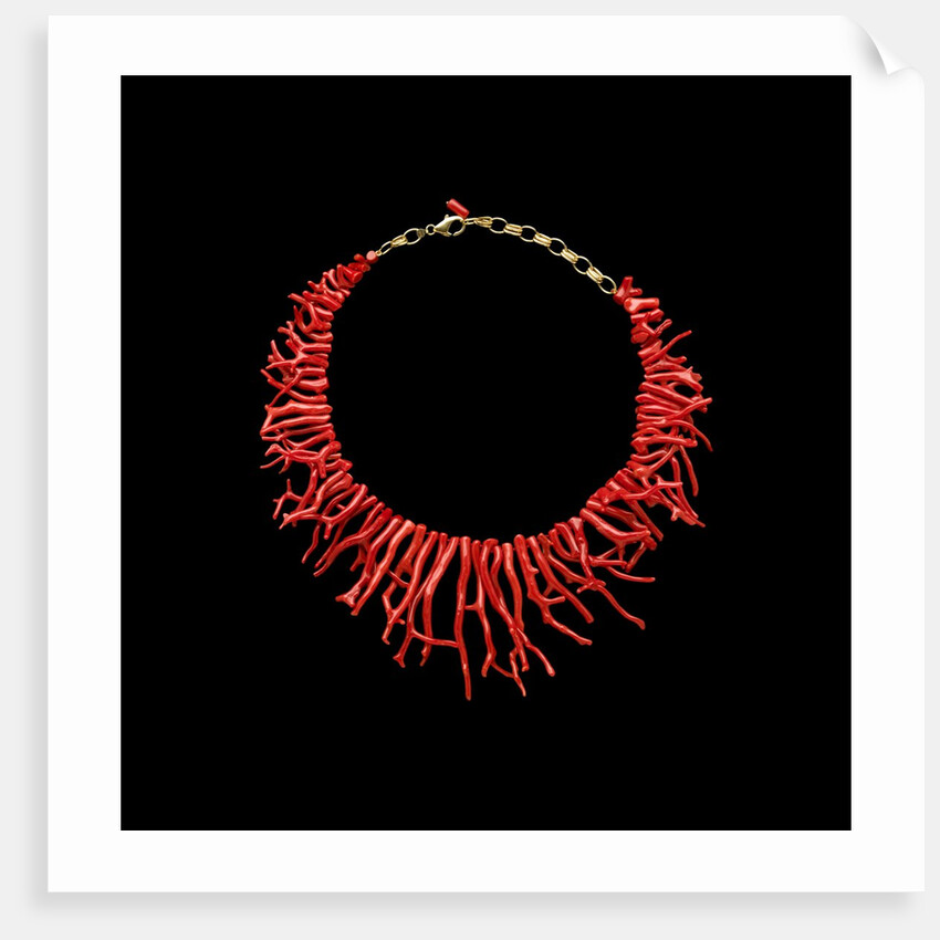 Coral necklace with natural branches of coral by Anonymous