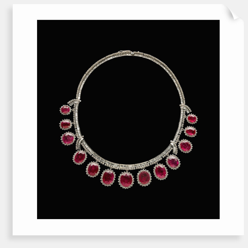 Ruby and Diamond Necklace by Anonymous