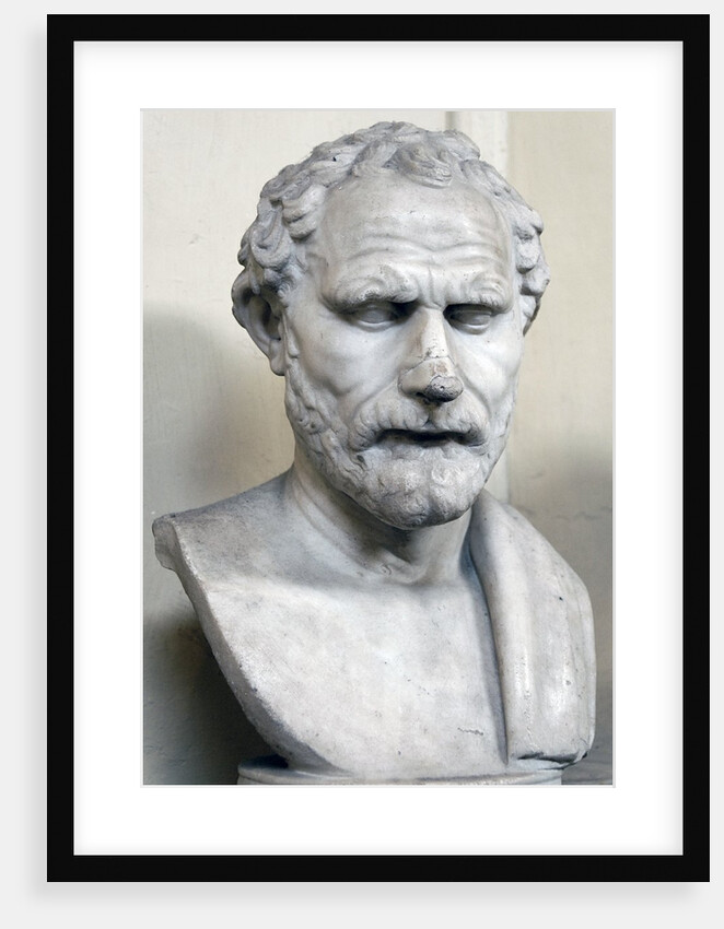 Bust sculpture of Demosthenes by Anonymous