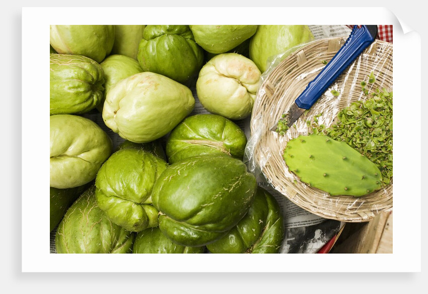Napoles and Chayote at Market; Oaxaca Mexico by Anonymous