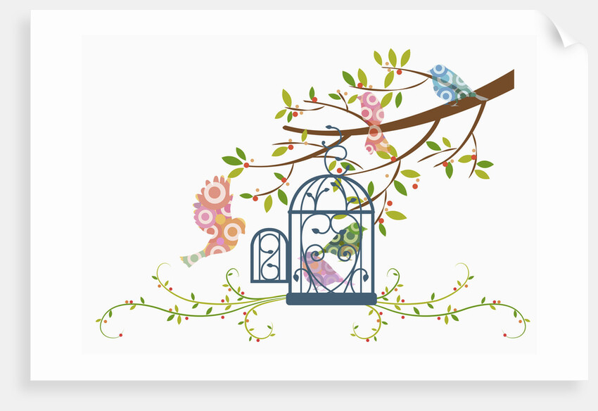 Flower background in illustration by Anonymous