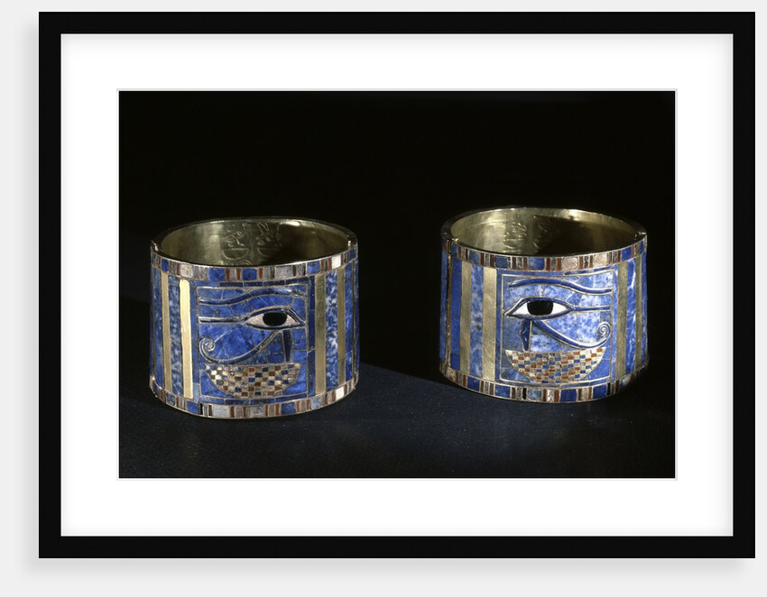 Ancient Egyptian bracelets with Wedjat eyes by Anonymous