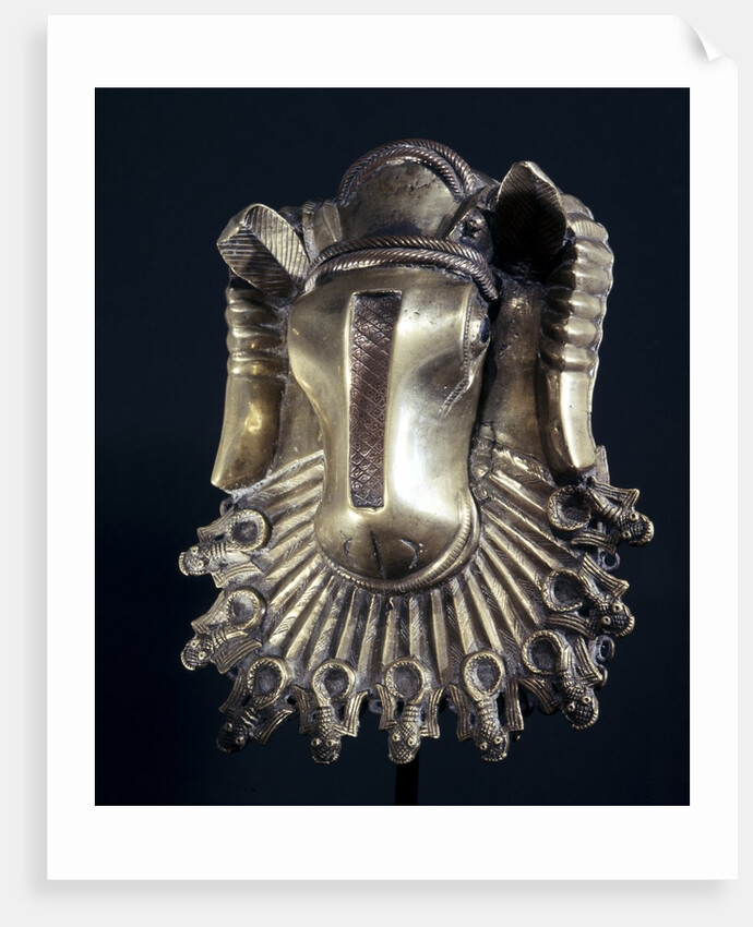 Benin brass hip mask worn by Benin chiefs by Anonymous
