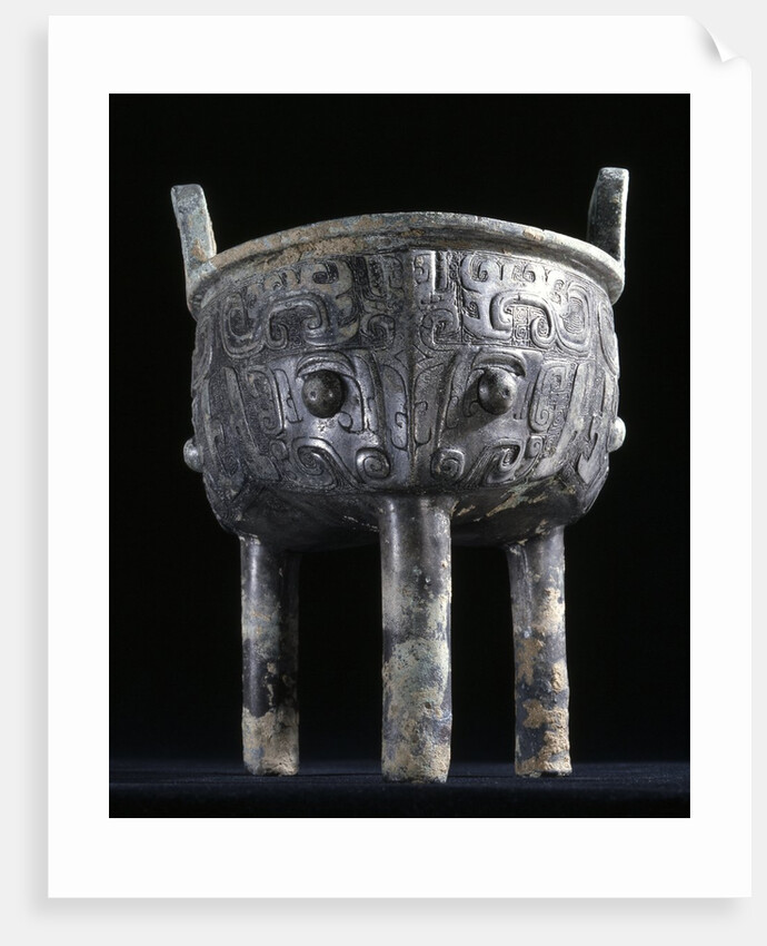 Shang Dynasty archaic bronze ding vessel by Anonymous